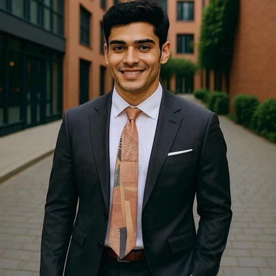 Bugatti Mens Italian Silk Abstract Tie - Image 1 of 3