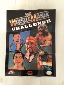 LJN WWF WRESTLEMANIA CHALLENGE NES 11x14 poster  Hogan Savage Warrior Andre the