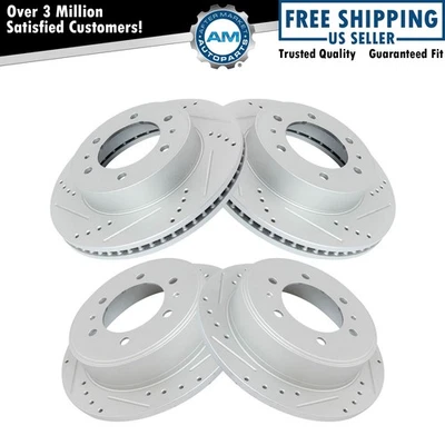 Front and Rear Brake Rotors Set For 2006-2010 Hummer H3 2009-2010 H3T - Image 1 of 4
