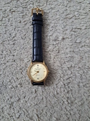 Reloj Mujer Cuarzo Jules Jurgensen Usado Tono Dorado. Correa de cuero. Foto 1 de 3