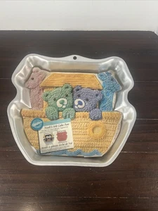 Vintage Wilton Noah's Ark Cake Pan 1999 Bears Giraffes Baby Shower - Picture 1 of 5