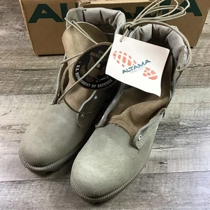 Neu mit Karton Vintage Altama 5866 Damengröße 6,5R Herren 5,5R beige Wildleder US Kampfstiefel - Bild 1 von 7