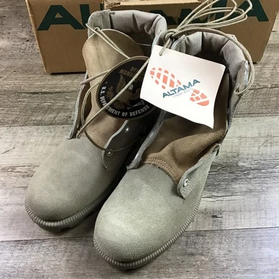 Botas de Combate Altama 5966 De Colección Para Mujer Talla 6.5R Para Hombre 5.5R Beige Gamuza EE. UU. NUEVAS CON ETIQUETAS Foto 1 de 4