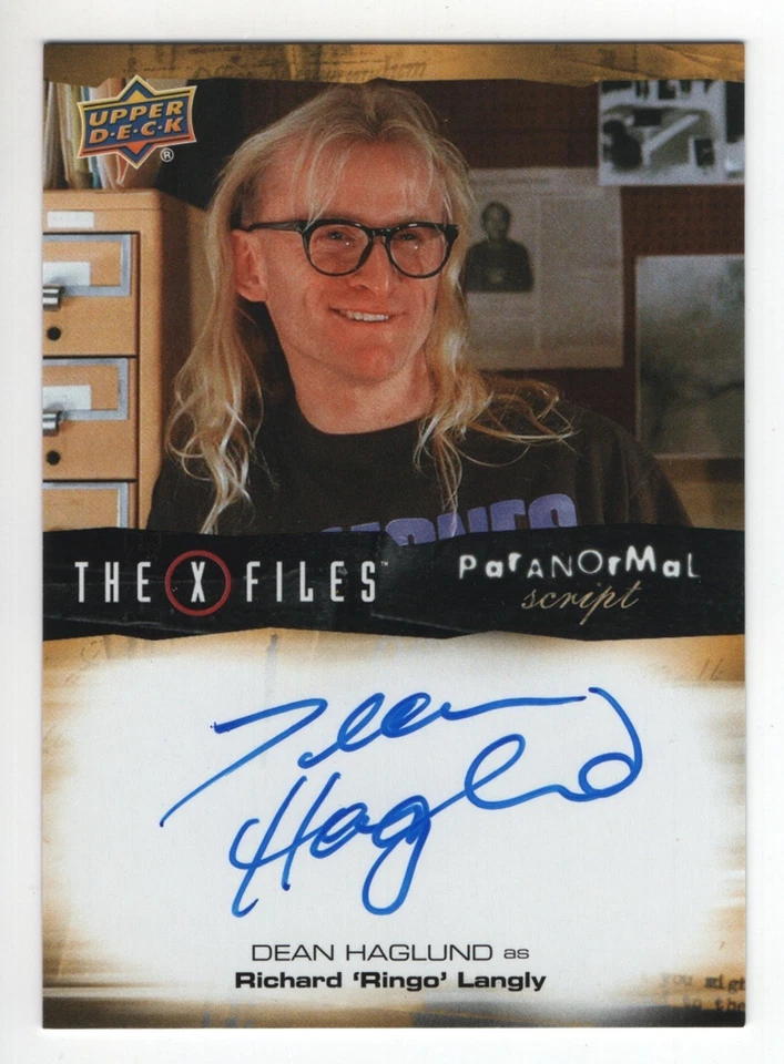 Tarjeta autógrafa X-Files Government Conspiracies Dean Haglund como Richard Langly Foto 1 de 1