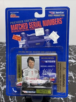 Michael Andretti Indy Car Premier Edition Matched Serial Numbers 1/64 New Sealed - Image 1 of 3