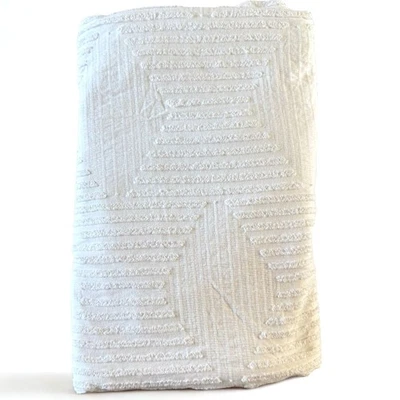 Funda nórdica West Elm blanca de algodón orgánico geo diamantes completa/queen ropa de cama  Foto 1 de 4