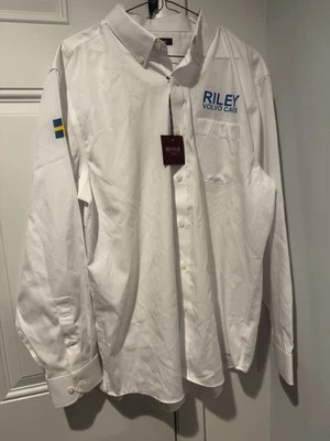 Camisa de Empleado Red House Para Hombre Riley Volvo Cars Blanca con Botones L Nueva con Etiquetas Foto 1 de 4