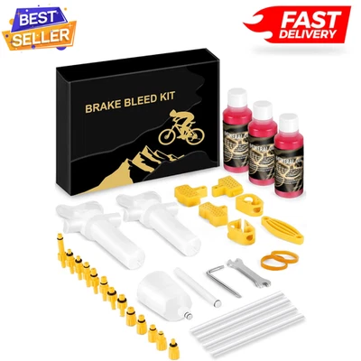 BRANDED Brake Bleed Kit for Shimano,TEKTRO,TRP Hydraulic Disc Brakes 180 ML Mineral...