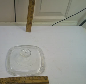 Tapa biselada vintage Pyrex cuadrada cristal transparente repuesto corningware A-7-C 7" - Imagen 1 de 3