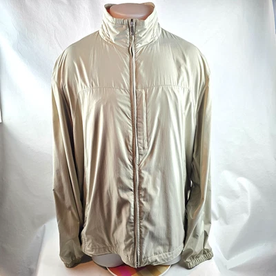 Chaqueta deportiva Zegna para hombre XL beige ligera cortavientos empaquetable viaje al aire libre Foto 1 de 4