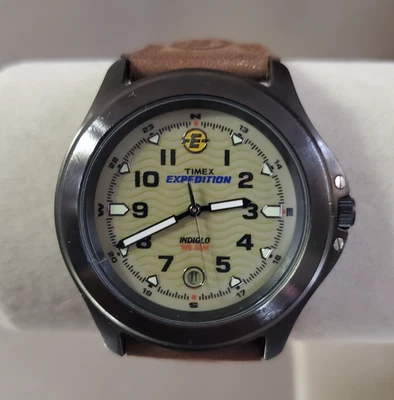 Timex Expedition Reloj Hombre Fecha Analógico Indiglo Cuarzo Correa Cuero 40 mm Foto 1 de 4