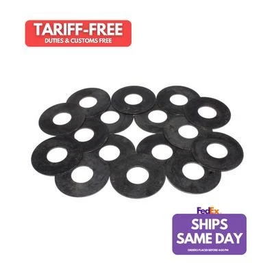 Comp Cams 4746-16, Set of 16 Black Steel 1.640 O.D. Spring Shims .635 I.D. .030  - Image 1 of 4