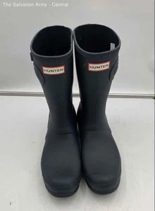 Hunter Womens Black Waterproof Round Toe Mid-Calf Rain Boots Size US 9 - Picture 1 of 6