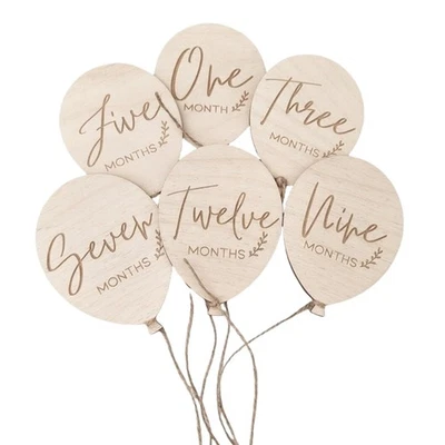 Basswood Baby Milestones Markers Baby Month Cards for Capturing Growth moment - Image 1 of 4