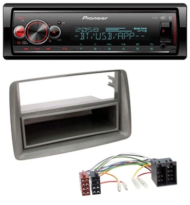 Pioneer Bluetooth USB MP3 DAB Autoradio für Fiat Panda (169 2003-2012) grau - Bild 1 von 4
