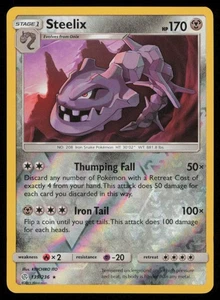 Steelix 139/236 SM - Cosmic Eclipse Reverse Holo Holo Rare - HP - Picture 1 of 2