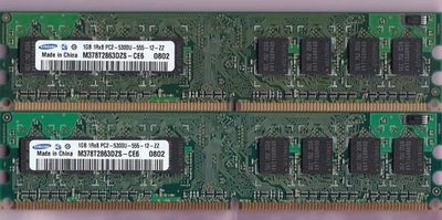 2GB 2x1GB PC2-5300 SAMSUNG DDR2-667 M378T2863DZS-CE6 Desktop Ram Memory Kit DIMM - Image 1 of 4