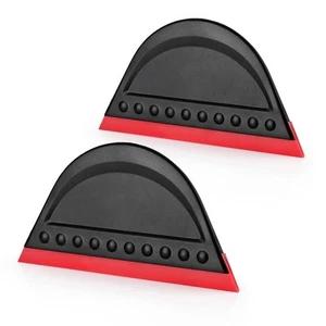 2 Pcs Window Tint Squeegee Rubber Blade Water Wiper Slim Foot Scraper Hard Card - Picture 1 of 10