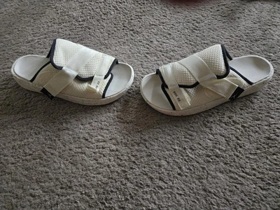 Used Air Jordan Crater Slide Coconut Milk CT0713-100 white navy blue slipper  - Image 1 of 4