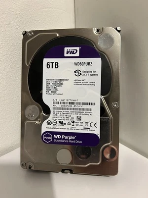 WD Purple 6TB Surveillance HDD 3.5” SATA 5400RPM WD60PURZ – Excellent Condition  - Image 1 of 4