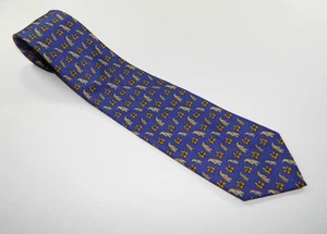 Corbata de seda para hombre BROOKS BROTHERS MAKERS HECHA EN EE. UU. OSOS POLARES MANZANAS DORADAS - Imagen 1 de 2