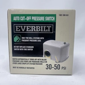 Everbilt Interruttore Bassa Pressione Auto Cut-Off per Pompe Pozzi 30-50 PSI EBPSL3050 - Foto 1 di 5