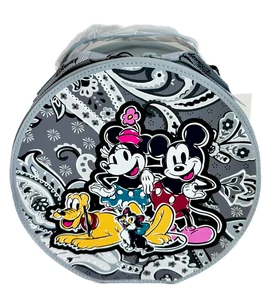 Disney Parks Vera Bradley Mickey Minnie Piccadilly Paisley Whimsy Cosmetic Bag - Picture 1 of 4