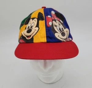 Vintage Disney Mickey Minnie Goofy Pluto Hat Color Block Snapback Goofy’s Hat Co - Picture 1 of 7