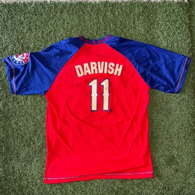 Camisa Grande Yu Darvish Texas Rangers Adulto-MLB Mercancía Genuina Foto 1 de 4