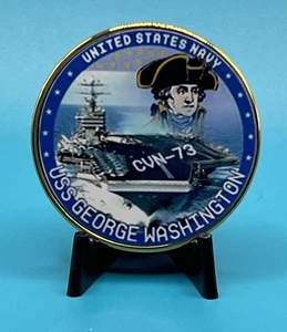 Department Of The Navy Challenge Coin USS George Washington - Picture 1 of 2