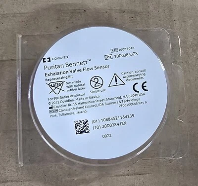 COVIDIEN Puritan Bennett 10086048 Exhalation Value Flow Sensor (Box Of 6)