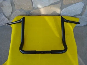 10" BLACK MONKEY MONSTER APE HANGER BARS 1 1/4" HANDLEBARS HARLEY BATWING 86-UP - Picture 1 of 4