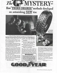 1934 Vintage Print Ad Goodyear Tires G3 Mystery - Picture 1 of 1