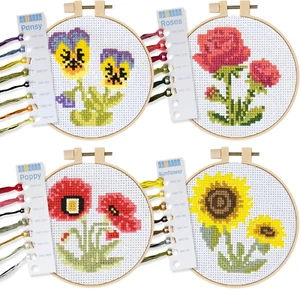 Cross Stitch Kits for DIY Embroidery Needlepoint Patterns for Beginner Adult - Picture 1 of 11