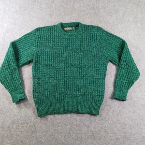 Suéter de Colección American Eagle Cuello Redondo Para Hombre L Mezcla Lana Verde Grueso Tejido Hecho en EE. UU. - Imagen 1 de 7