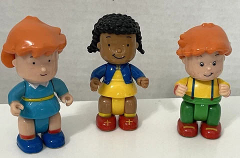 Caillou Figures Rosie Clementine Leo Poseable Lot of 3 PBS Kids Replacement Cover