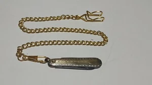 Vintage Miller Bros. Gentleman's Knife / Pocket Watch Knife w/New Chain, Golden - Picture 1 of 12