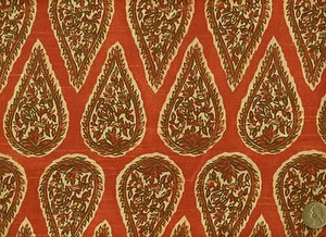 Lacefield Designs Anya Geranium paprika Paisley Upholstery Drapery Fabric - Picture 1 of 1