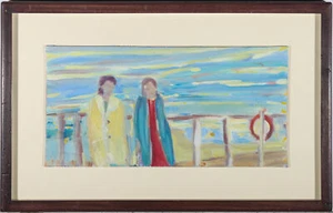 Michelle Leigh (b.1964) - Framed 1998 Oil, Blackpool Belles on the Promenade - Picture 1 of 8