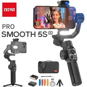 Zhiyun Smooth 5S AI Pro 3-Axis Phone Gimbal Stabilizer AI Tracker for Smartphone - Picture 1 of 9