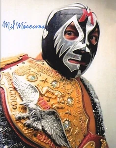 MIL MASCARAS SIGNED AUTO 11X14 PHOTO LUCHA LIBRE WWF NWA PWF JAPAN CHAMP NJPW  E - Picture 1 of 1