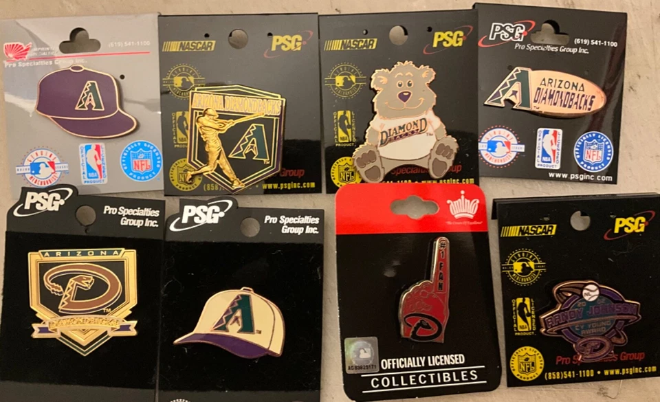 Set of 8 Arizona Diamondbacks Collector Pins 2023 World Series - Image 1 of 1