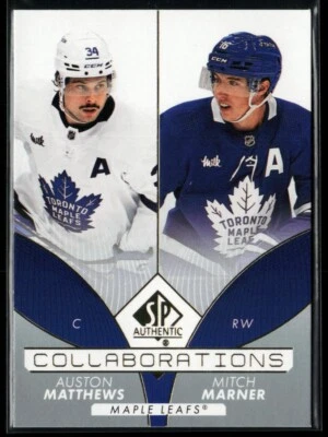 2022-23 SP Authentic Collaborations #C-21 Auston Matthews / Mitch Marner - Image 1 of 2