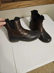 Totes Men's Brown & Black Winter Snow Boots Size 9 - Picture 1 of 8