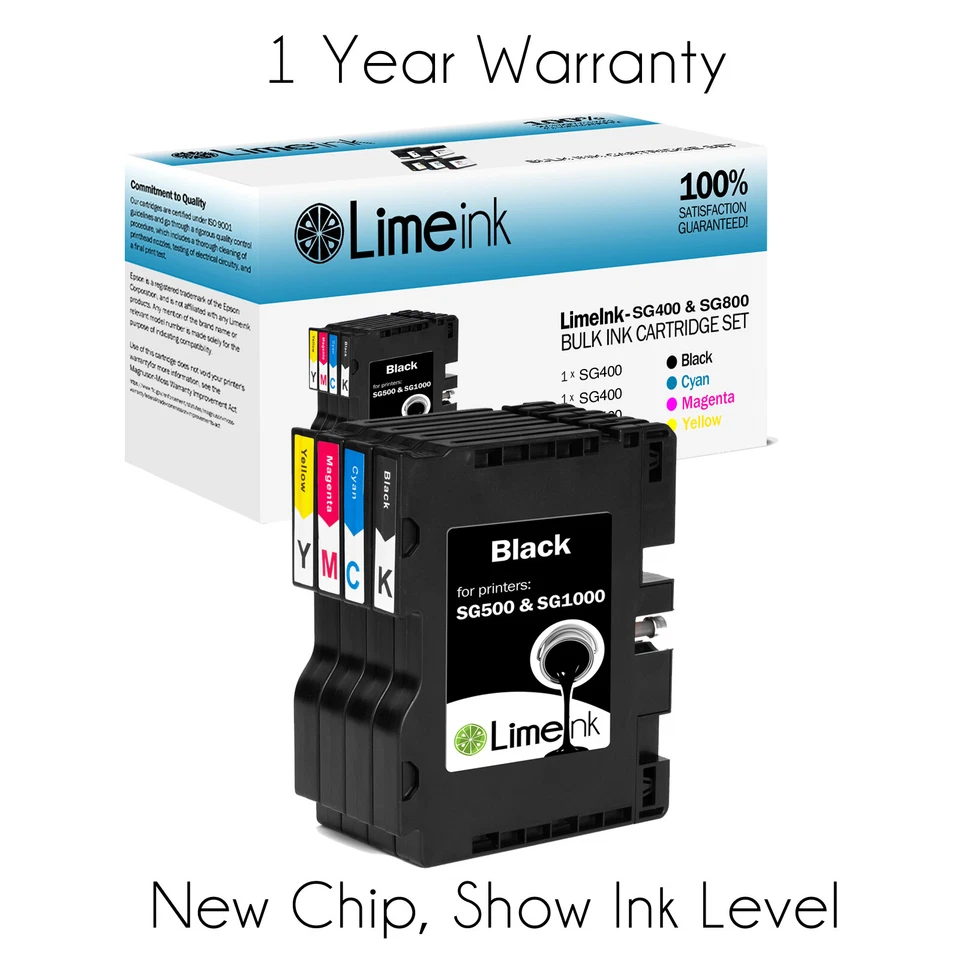 Compatible Ink Cartridges for Sawgrass SG400 SG800 Sublimation Printer Virtuoso - Image 1 of 1