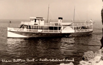 Glass Bottom Boat Phoenix SANTA CATALINA ISLAND California RPPC VINTAGE Postcard - Image 1 of 3