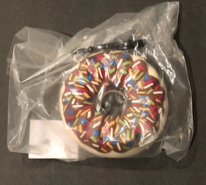 Squishy Doughnut Backpack Clip Keychain New Chocolate Sprinkles - Picture 1 of 2