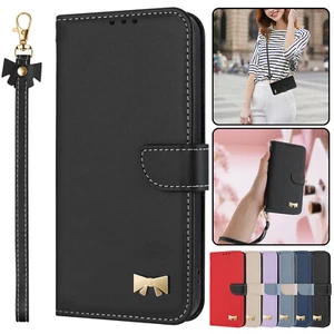Funda tipo billetera con soporte abatible Bowknot de cuero PU para Google Pixel 9A/9Pro XL/9Pro/9/8/7A - Imagen 1 de 72