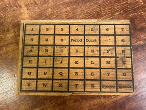 Vintage Printing Cabinet Case w/ Small Metal Letterpress .16" Type 12 Pt ? 160+ - Picture 1 of 11