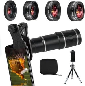 Kit Objectif Pro pour Smartphones, 2xTéléobjectif Zoom, Objectif Fisheye 0,36X Grand Angle - Photo 1 sur 8
